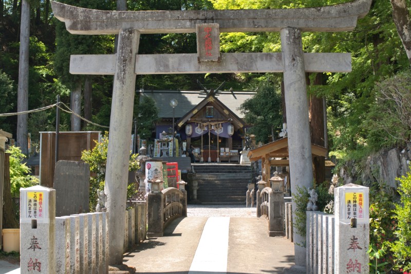 石鳥居の先、本殿へ続く一本道