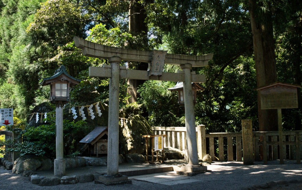 ここから、白山を見ているらしい